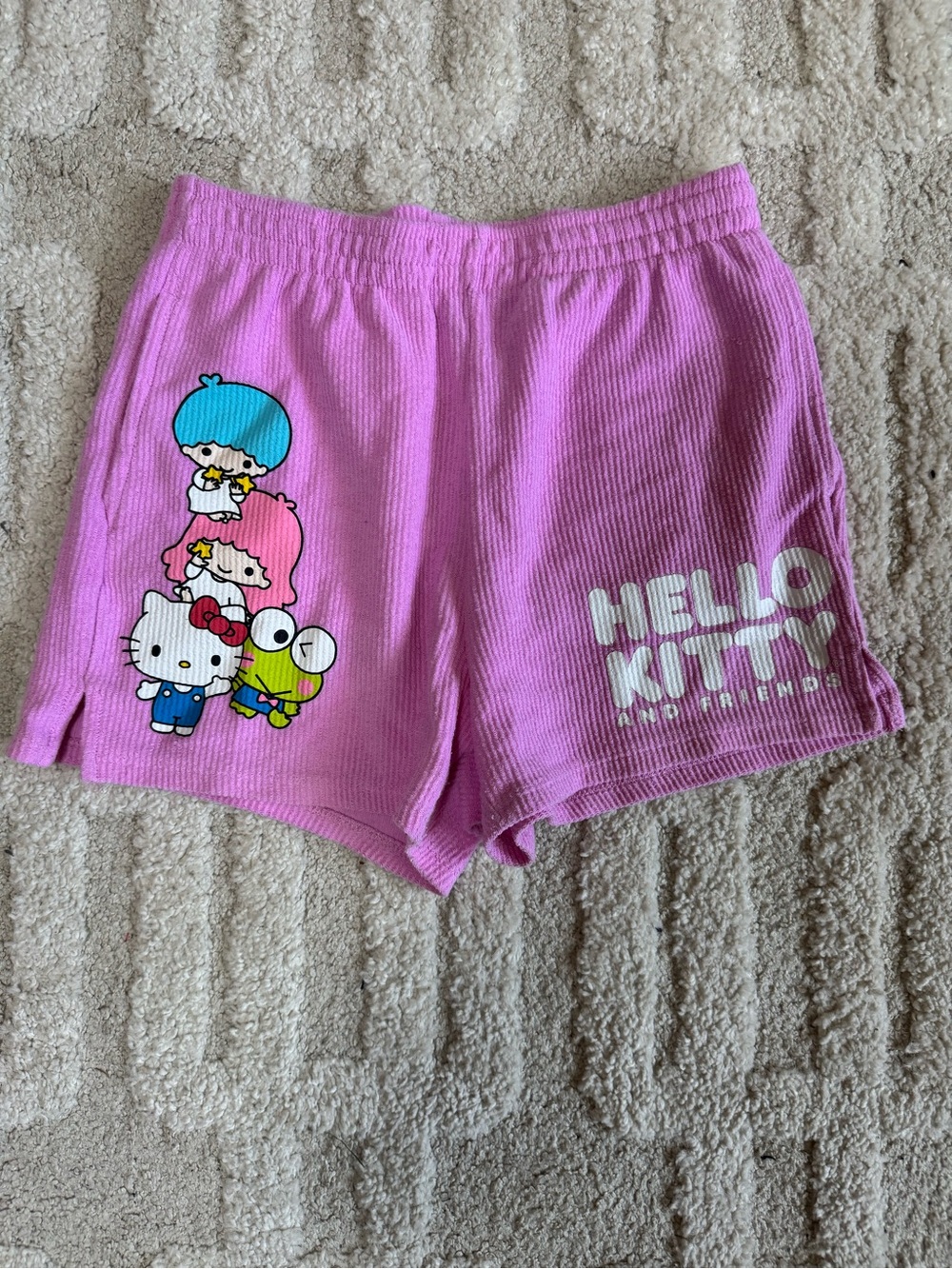 Sanrio Pink Hello Kitty & Friends Corduroy Lounge Shorts